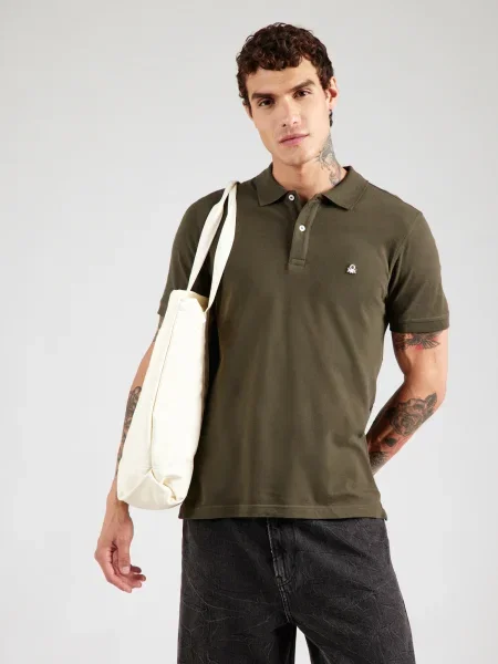 United Colors of Benetton polo majica z elastanom zelena