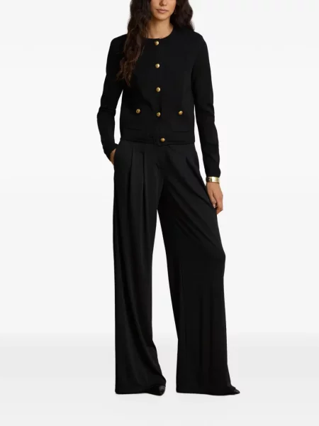 Дълго жилетка Lauren Ralph Lauren с кръгло деколте черно