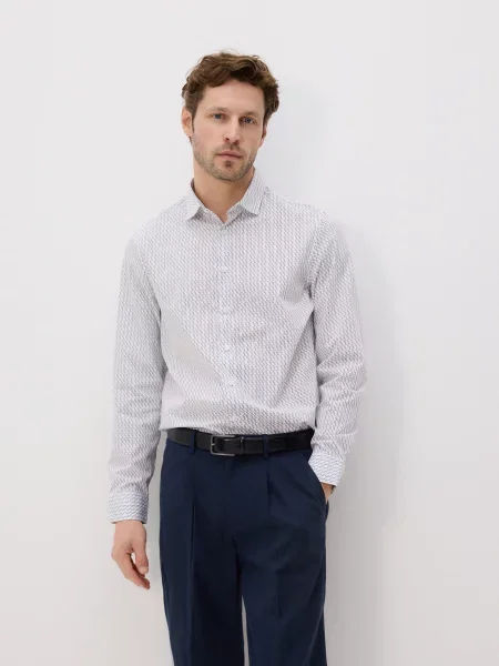 Льняные чиносы Reserved синие