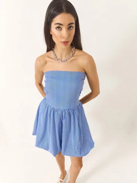 Bianco Lucci Rochie de vară albastru alb