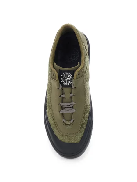 Sneakerși Stone Island cu strasuri verde