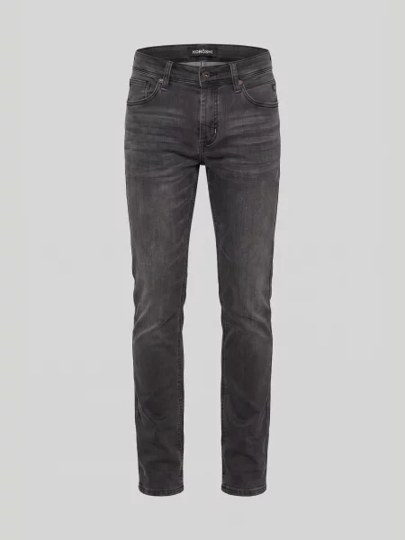 KOROSHI Džínsy denim čierny