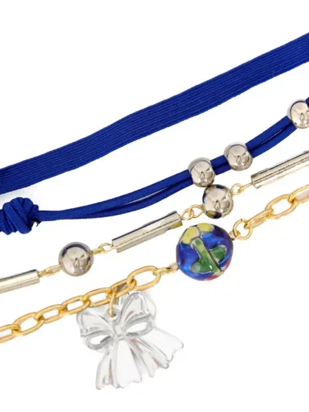 Brăţară Amir Slama cu mărgele albastru