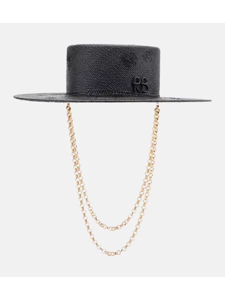 Slamený klobúk Ruslan Baginskiy čierna