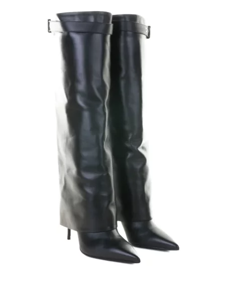 Botine Chantal cu cataramă cu bretele negru