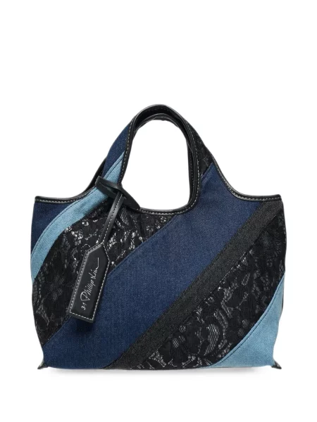 Geantă shopper 3.1 Phillip Lim din dantelă albastru