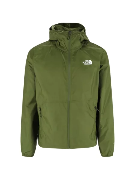 Geacă The North Face cu glugă verde