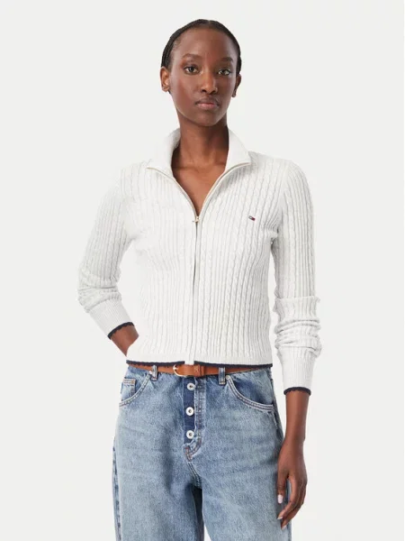 Tommy Jeans Kardiganas Pilka juoda
