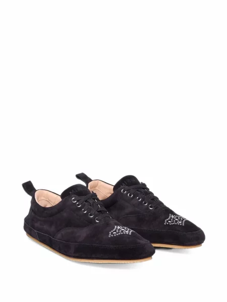 Sneakerși Mirial din piele de căprioară negru