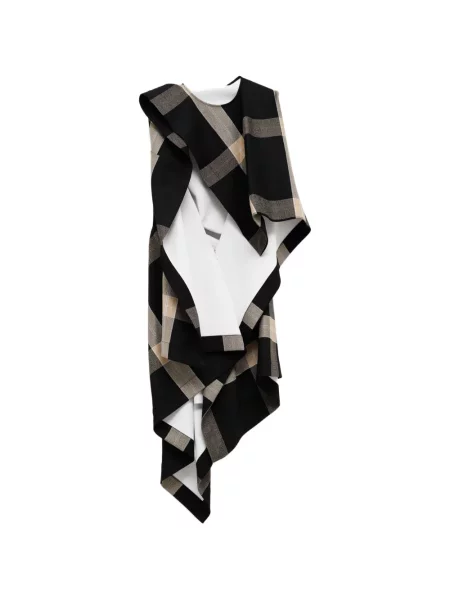 Rochie Loewe în carouri drapată negru
