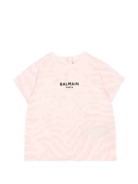 Koszulka dziecięca Balmain różowa