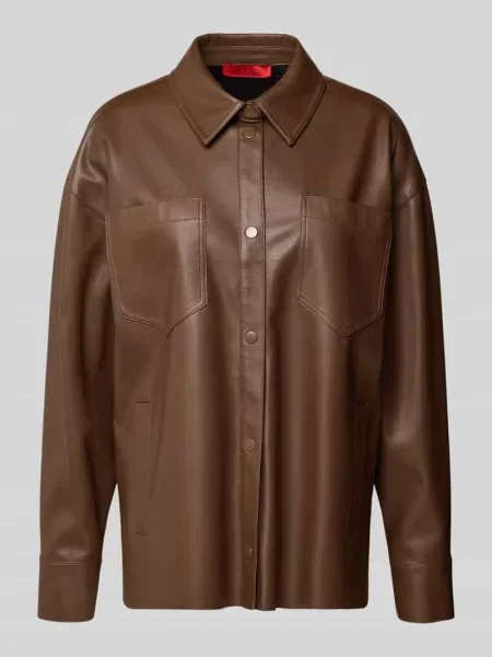 Kurtka o kroju regular fit z imitacji skóry z na piersi model ‘FURIO’ Max&co.