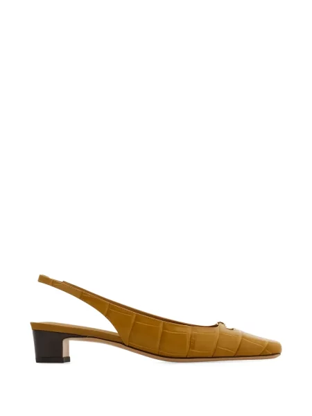 Pantofi cu toc Ferragamo slingback cu bretele maro