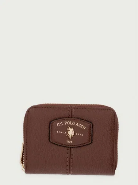 U.S. Polo Assn. portfel z imitacji skóry CHESTNUT brązowy