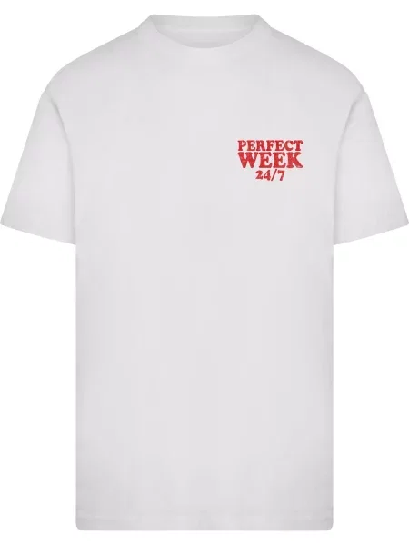 Mister Tee Tricou Perfect Week roșu murdar alb