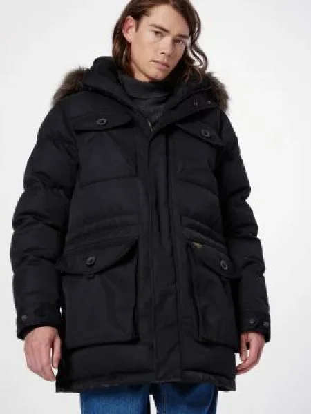 Superdry Zimska jakna Chinook svetlo rjava / rumena črna