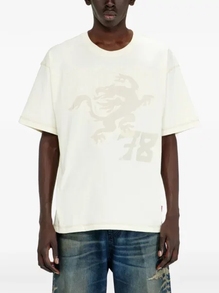Tricou Diesel cu broderie alb