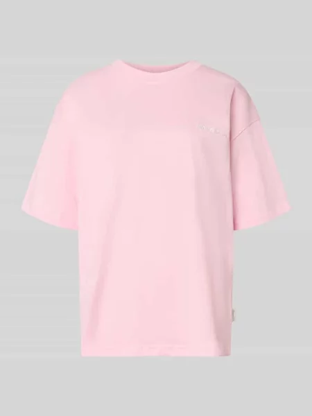 T-shirt z wyhaftowanym logo Another Cotton Lab różowa