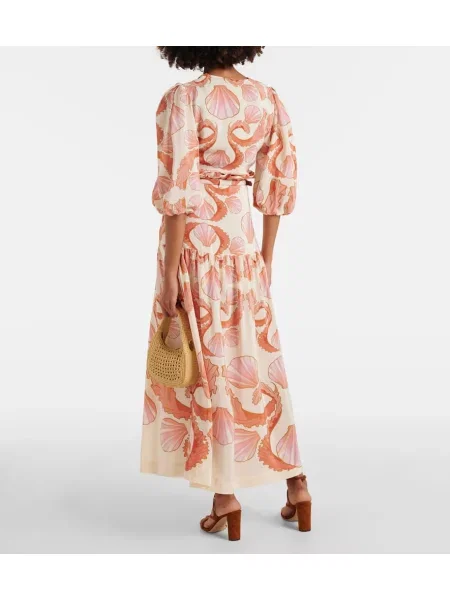 Rochie maxi Adriana Degreas de mătase de costum