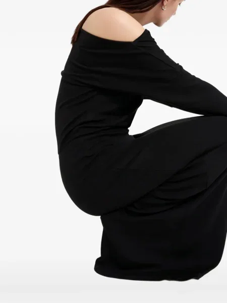 Rochie maxi Marcella cu un umăr gol negru