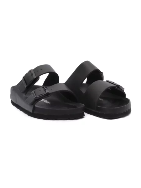 Klapki Birkenstock skórzane czarne