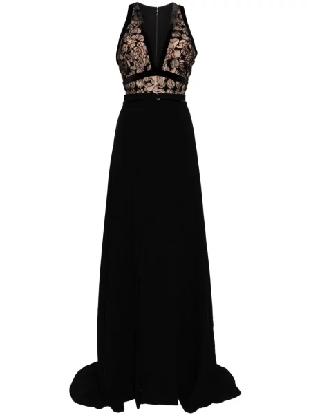 Rochie Saiid Kobeisy din dantelă de costum negru