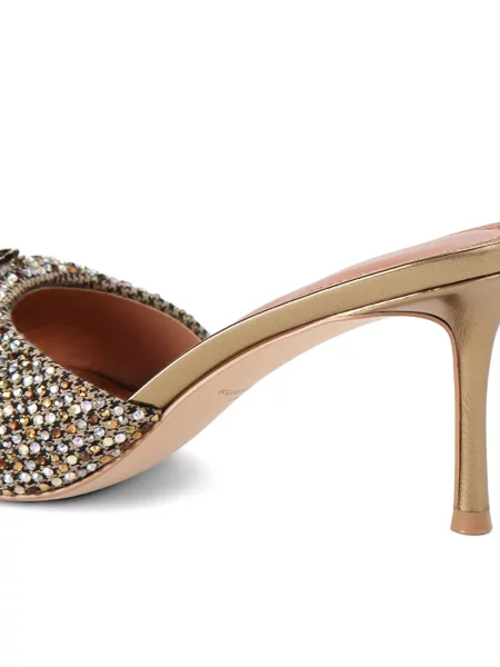 Papuci tip mules Kurt Geiger London cu model pepito din țesătură twill