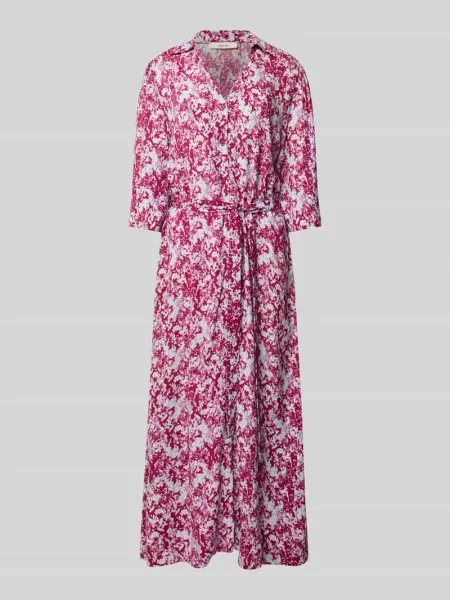 Długa sukienka mini z lejącej czystej model ‘FLORA’ Selected Femme