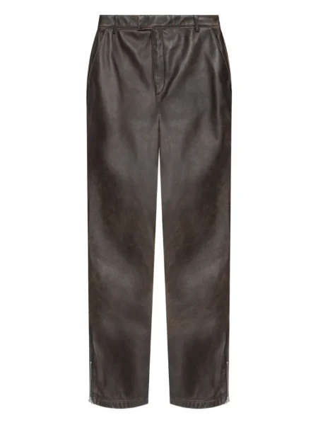 Pantaloni Represent din piele maro