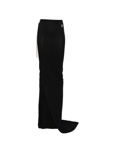 Fustă Moncler + Rick Owens cu crăpătură negru