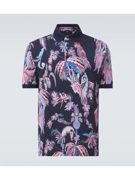 Tricou polo Etro albastru