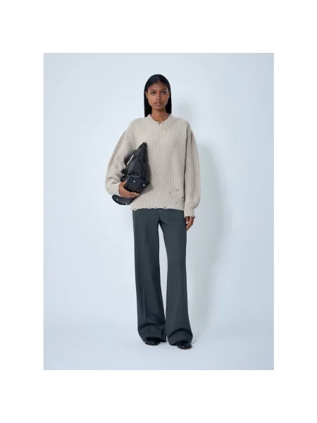 Sweter Mm6 Maison Margiela beżowy