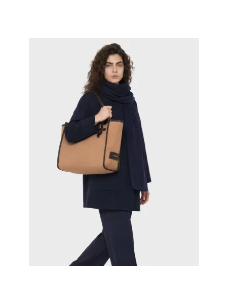 Shopperka Gianni Chiarini skórzana beżowa