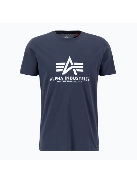 Alpha Industries pánske tričko Basic navy biela