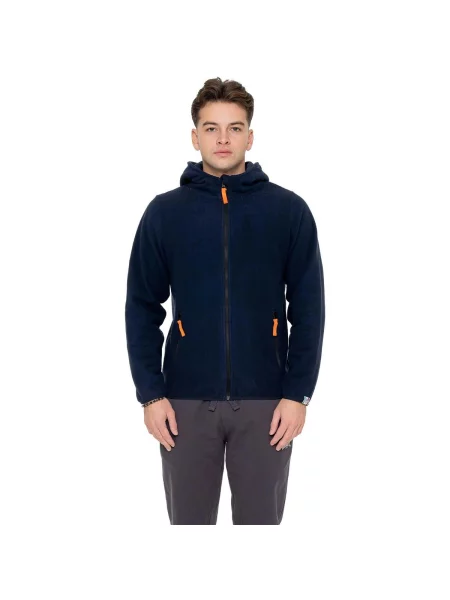 Mikina na zips Leone 1947 modrá