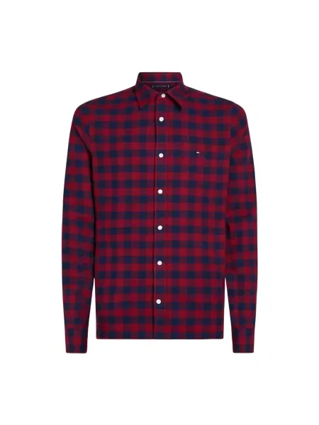 Wielobarwność koszula Tommy Hilfiger sztruksowa w kratkę