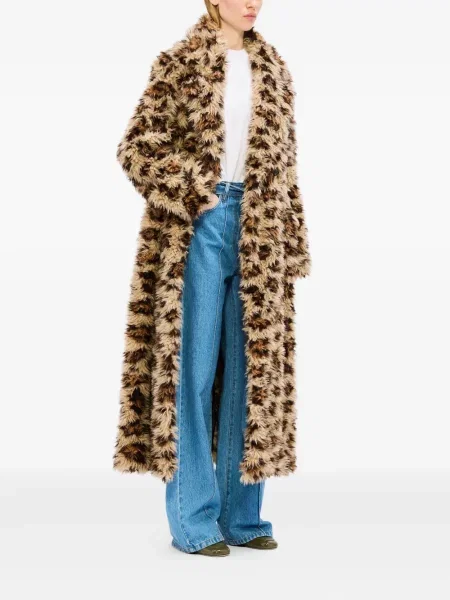 Palton Msgm cu imagine cu model leopard maro