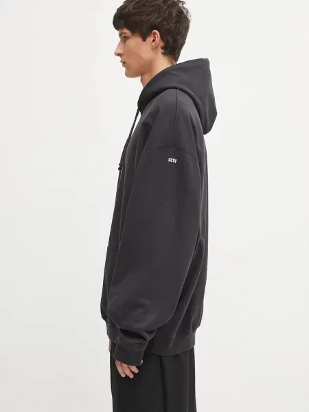 Μπλούζα VETEMENTS Cctv Oversized με κουκούλα μαύρο