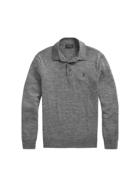 Koszulka polo Polo Ralph Lauren wełniana szara