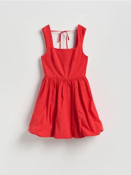 Reserved Сукня міді з запахом на декольте червоний