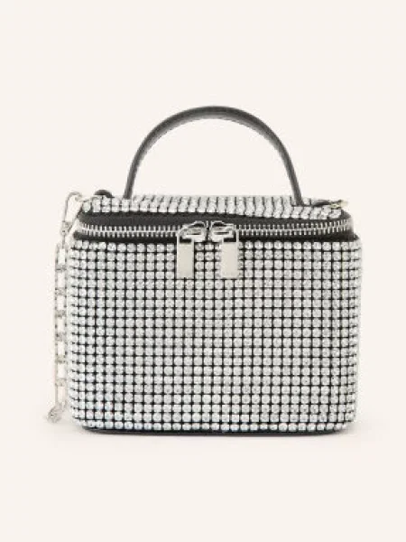 Reiss Torebka Nova Mini Z Kamieniami Ozdobnymi silber czarna