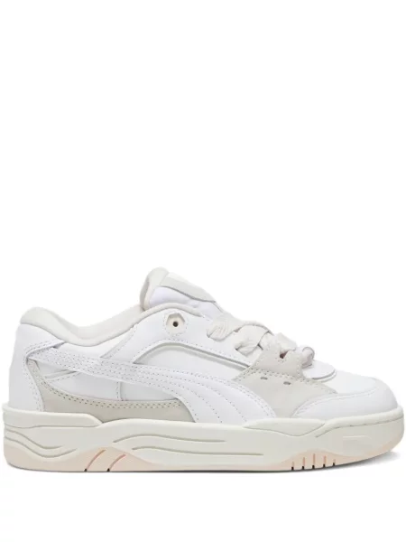 Sneakerși Puma din dantelă alb