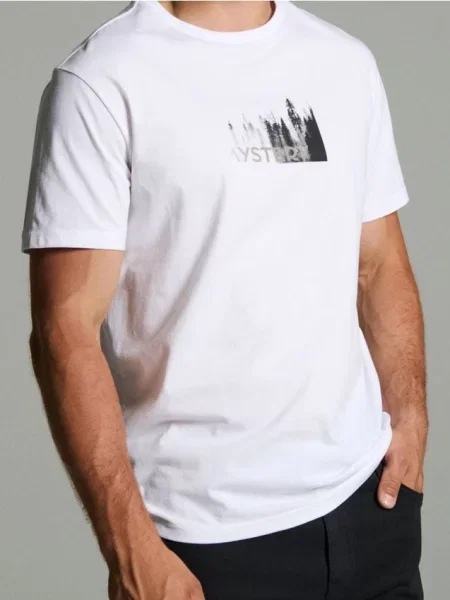 Sinsay oversize tričko s potiskem bílá