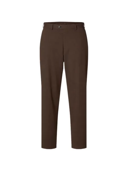 Pantaloni Selected maro