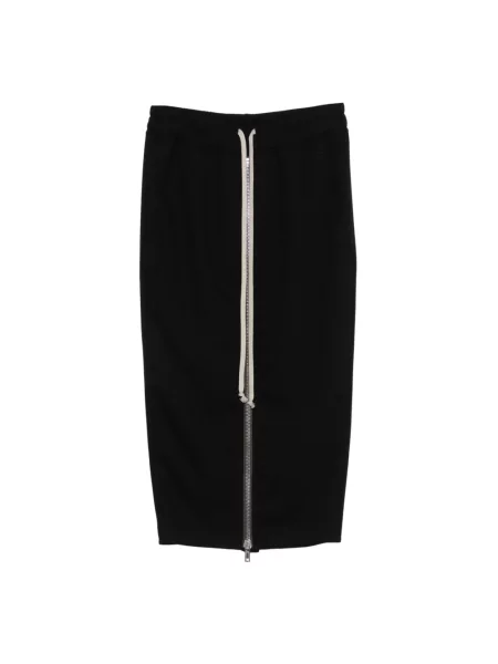 Spódnica midi Rick Owens wełniana do kolan czarna