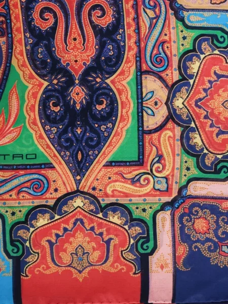 Fular Etro de mătase portocaliu