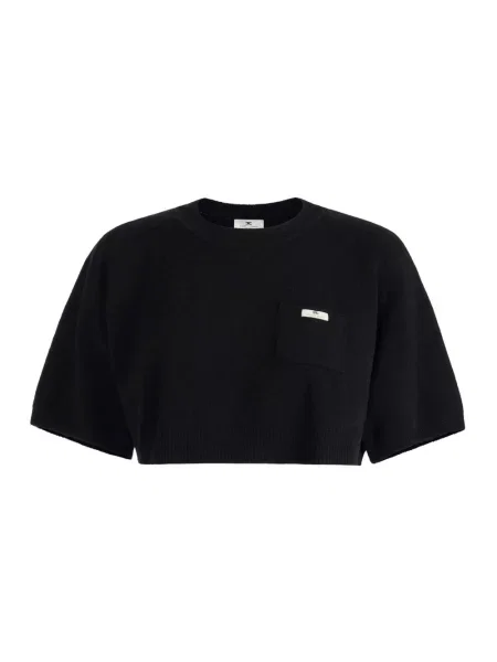 Sweter Elisabetta Franchi z kaszmiru czarny