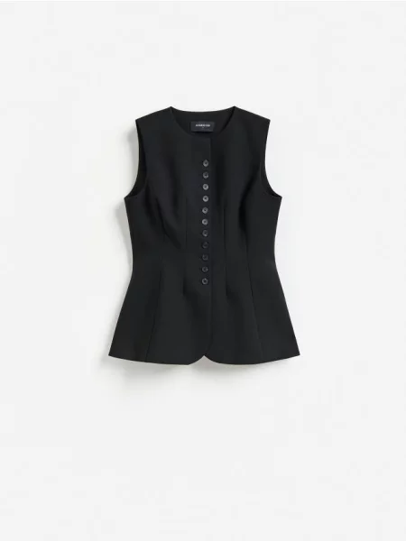 Reserved Vestă cu adaos de negru
