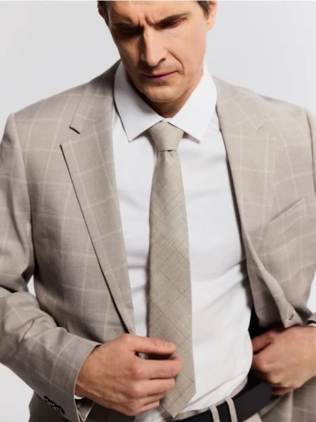 Галстук Reserved с принтом бежевый