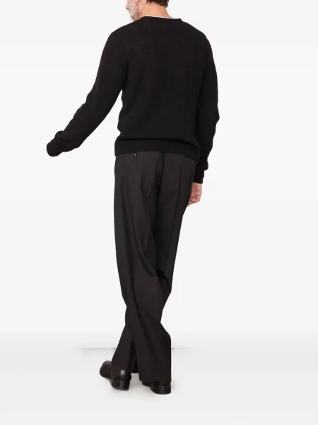 Pulover Officine Générale de lână cu model herringbone negru